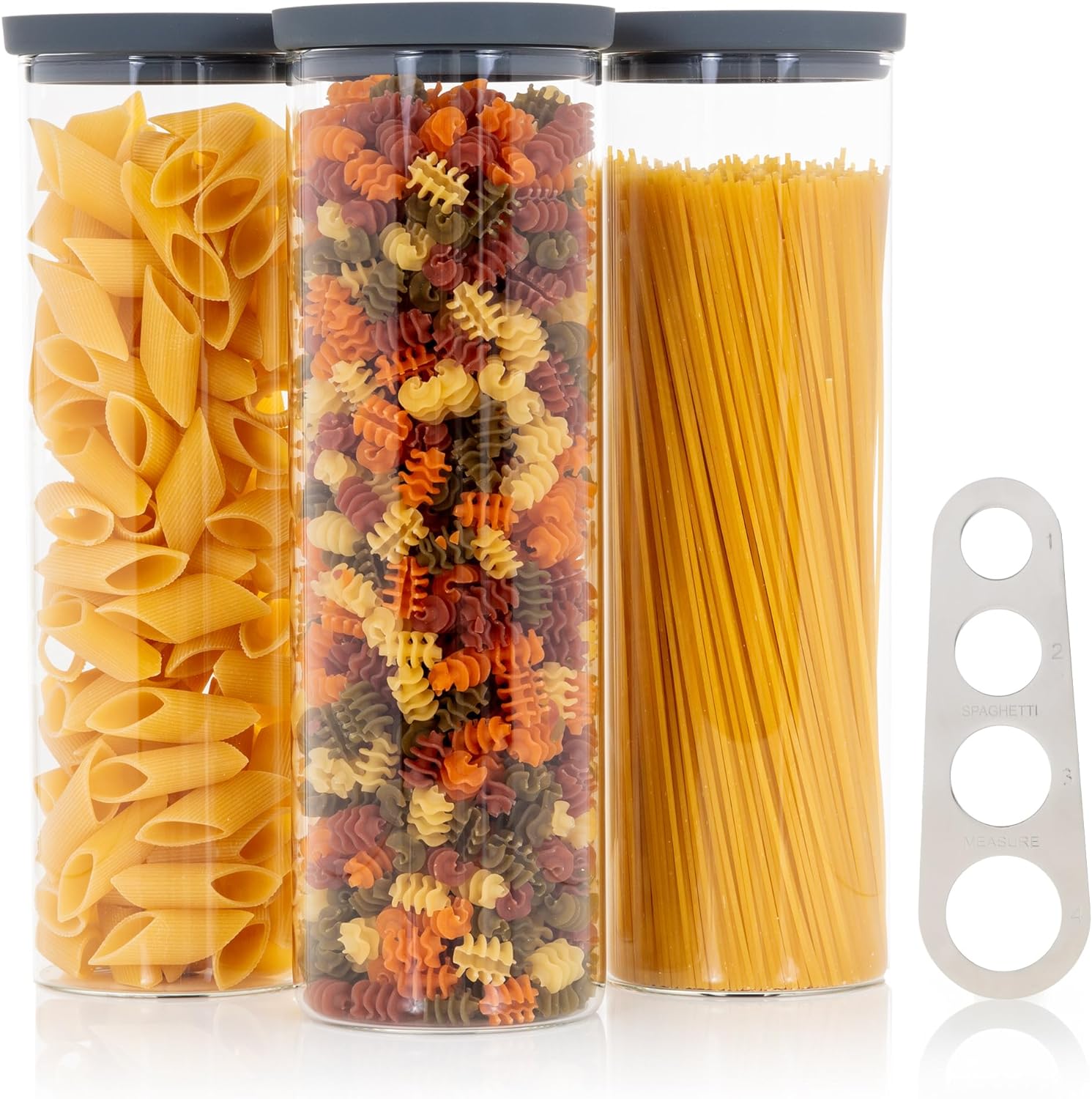 Airtight Borosilicate Glass Food Canisters Set of 3 – The Hazel Pantry